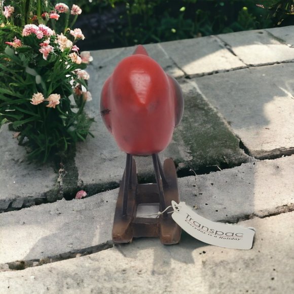 Resin Rocking Bird by Transpac - Cardinal, Scarlet Tanager, House Finch NWT - Picture 3 of 8